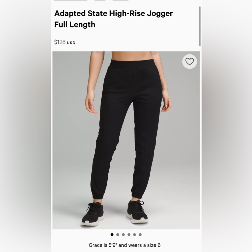 Size 6 Lululemon Adapted State High Rise Jogger Full Length